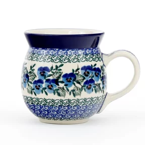 Kubek ceramiczny 073 <br> 12273X Kobaltowe bratki